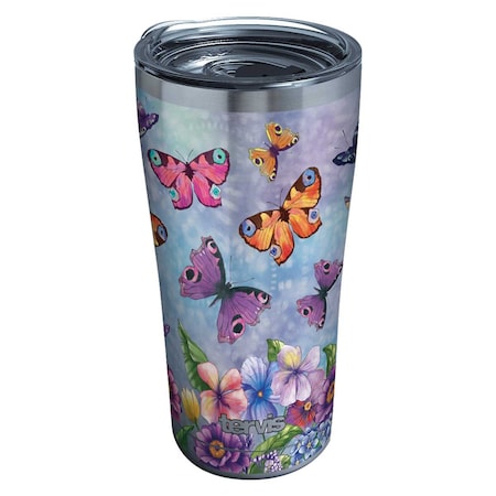 20 Oz Stainless Steel Tumbler Butterfly